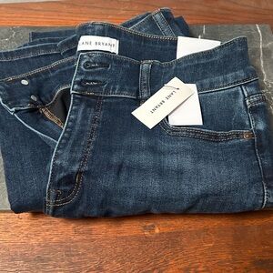 Lane Bryant High Rise Dark Blue Jeans, boot cut, tighter tummy